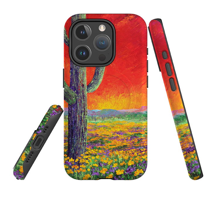 iPhone MagSafe Tough Case - Saguaro Sunset By Linda Calvert Jacobson