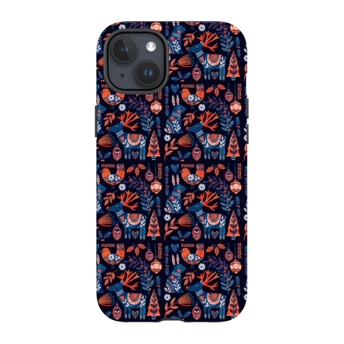 iPhone MagSafe Tough Case - Scandi Animals Dark By Tracey English