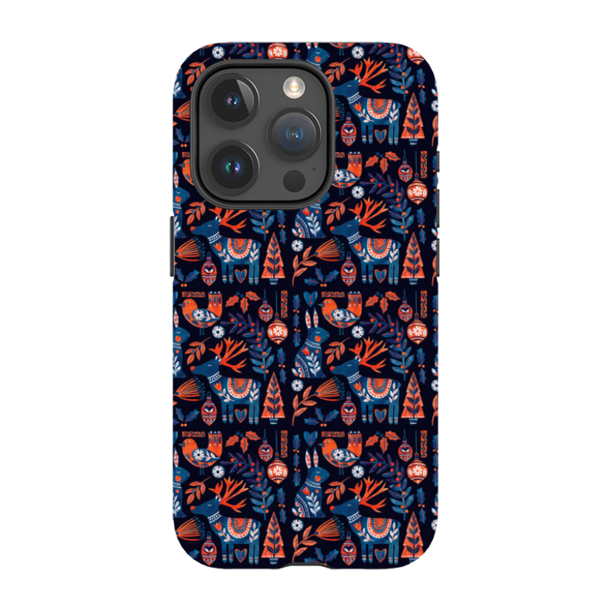 iPhone MagSafe Tough Case - Scandi Animals Dark By Tracey English