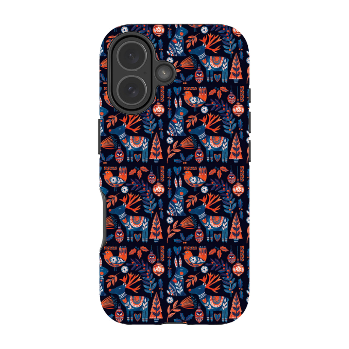 iPhone MagSafe Tough Case - Scandi Animals Dark By Tracey English