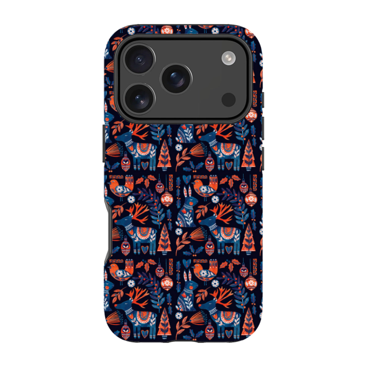 iPhone MagSafe Tough Case - Scandi Animals Dark By Tracey English