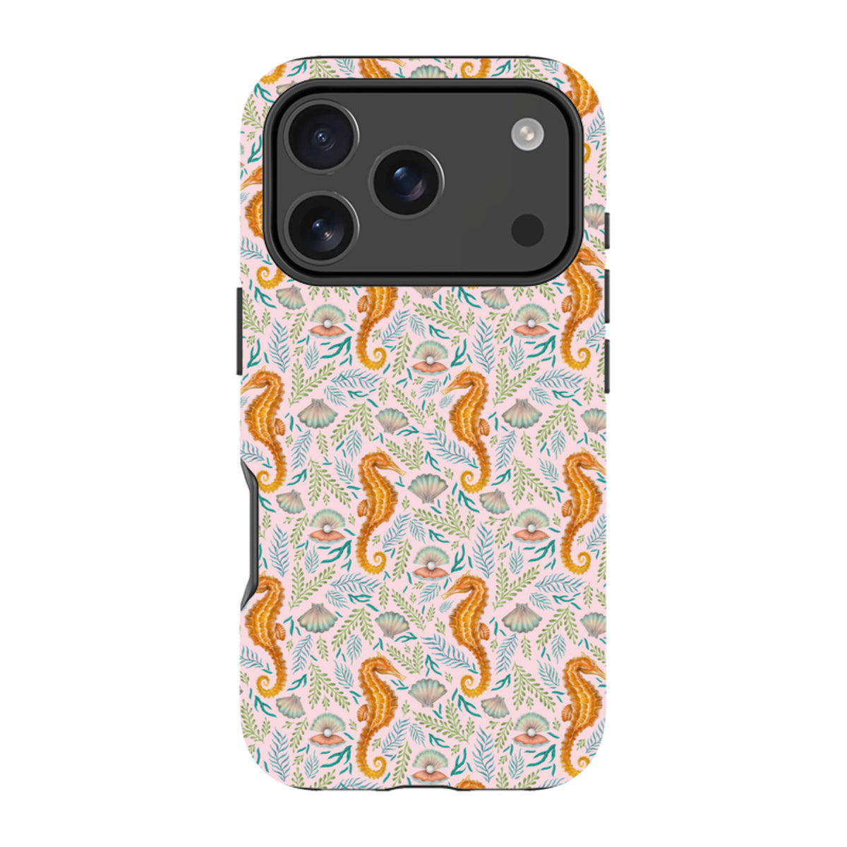 iPhone MagSafe Tough Case -  Seahorse Pink By Catherine Rowe