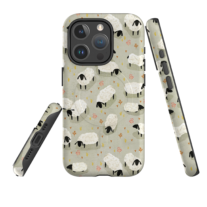iPhone MagSafe Tough Case - Sheep Grey By Katherine Quinn