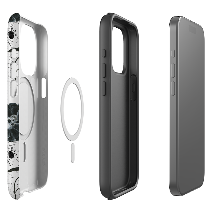 Издръжлив MagSafe калъф за iPhone – „Череп Цветя“ от Аби Джейкъбс