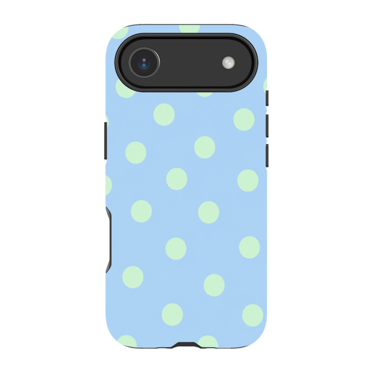iPhone MagSafe Tough Case - Sky Blue & Mint Green Polka Dot