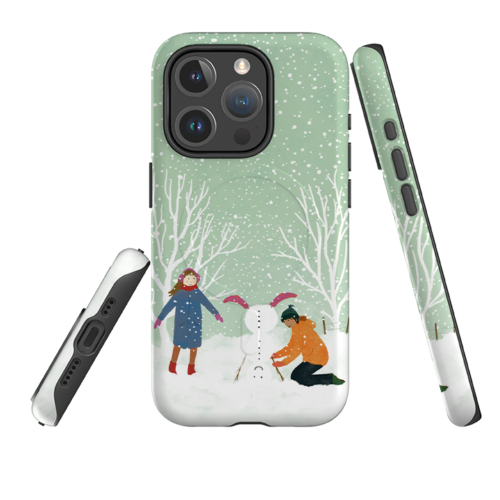 iPhone MagSafe Tough Case -  Snowball Building By Katherine Quinn