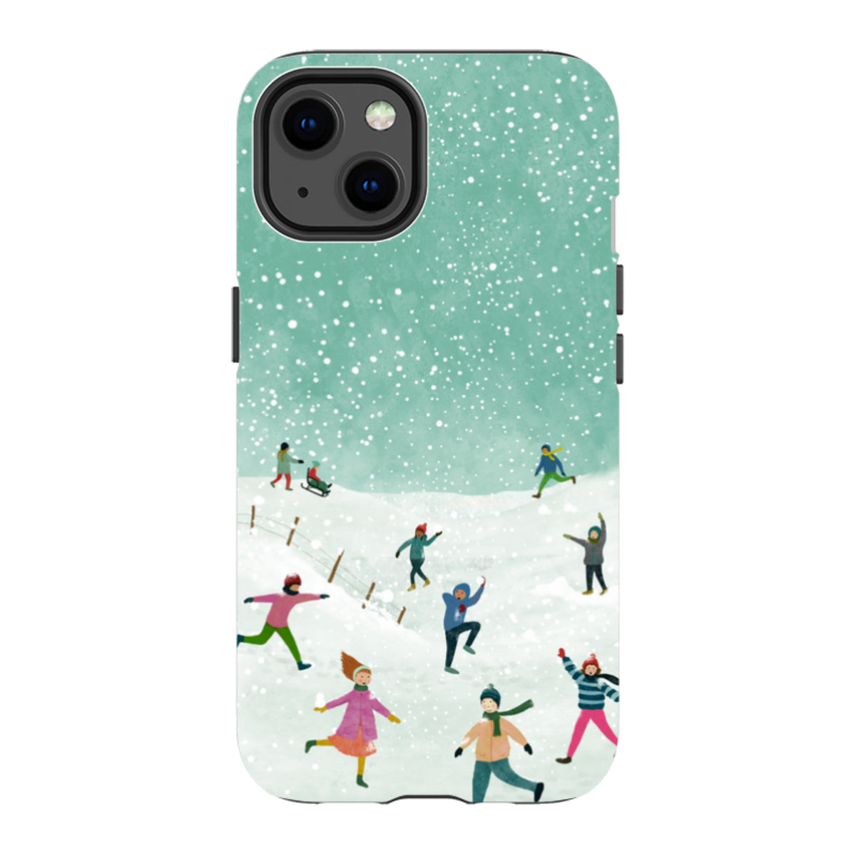 iPhone MagSafe Tough Case -  Snowball Fight By Katherine Quinn