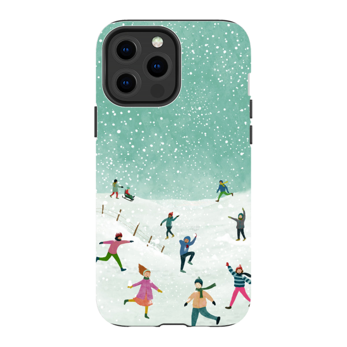 iPhone MagSafe Tough Case -  Snowball Fight By Katherine Quinn