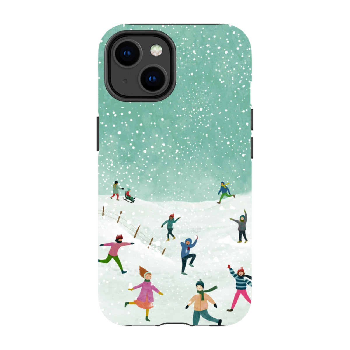 iPhone MagSafe Tough Case -  Snowball Fight By Katherine Quinn