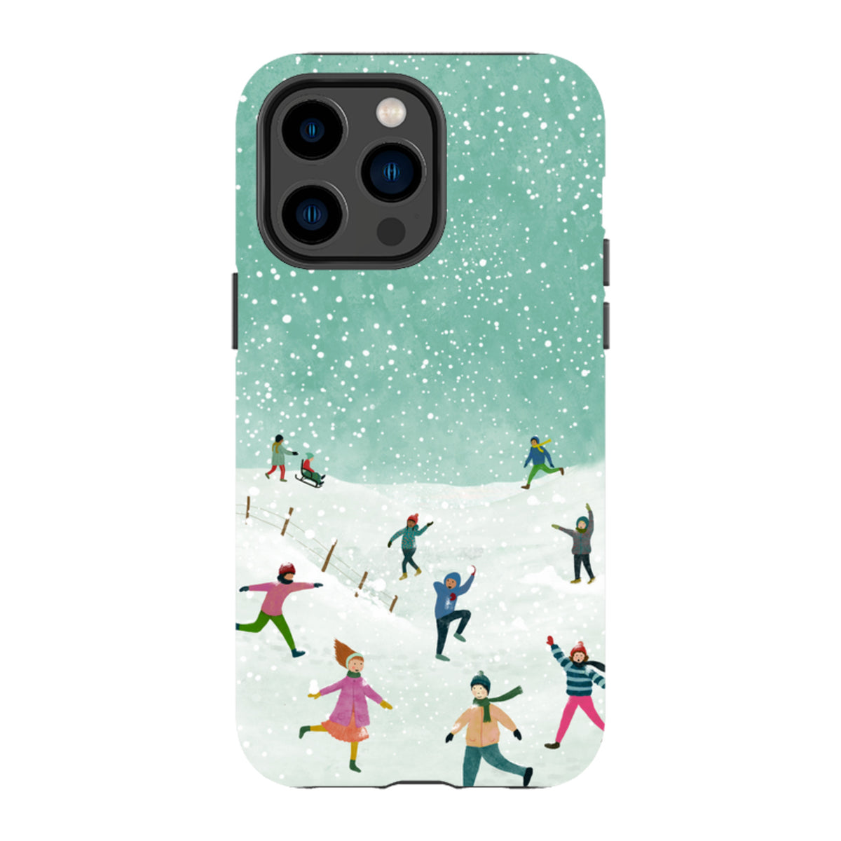 iPhone MagSafe Tough Case -  Snowball Fight By Katherine Quinn
