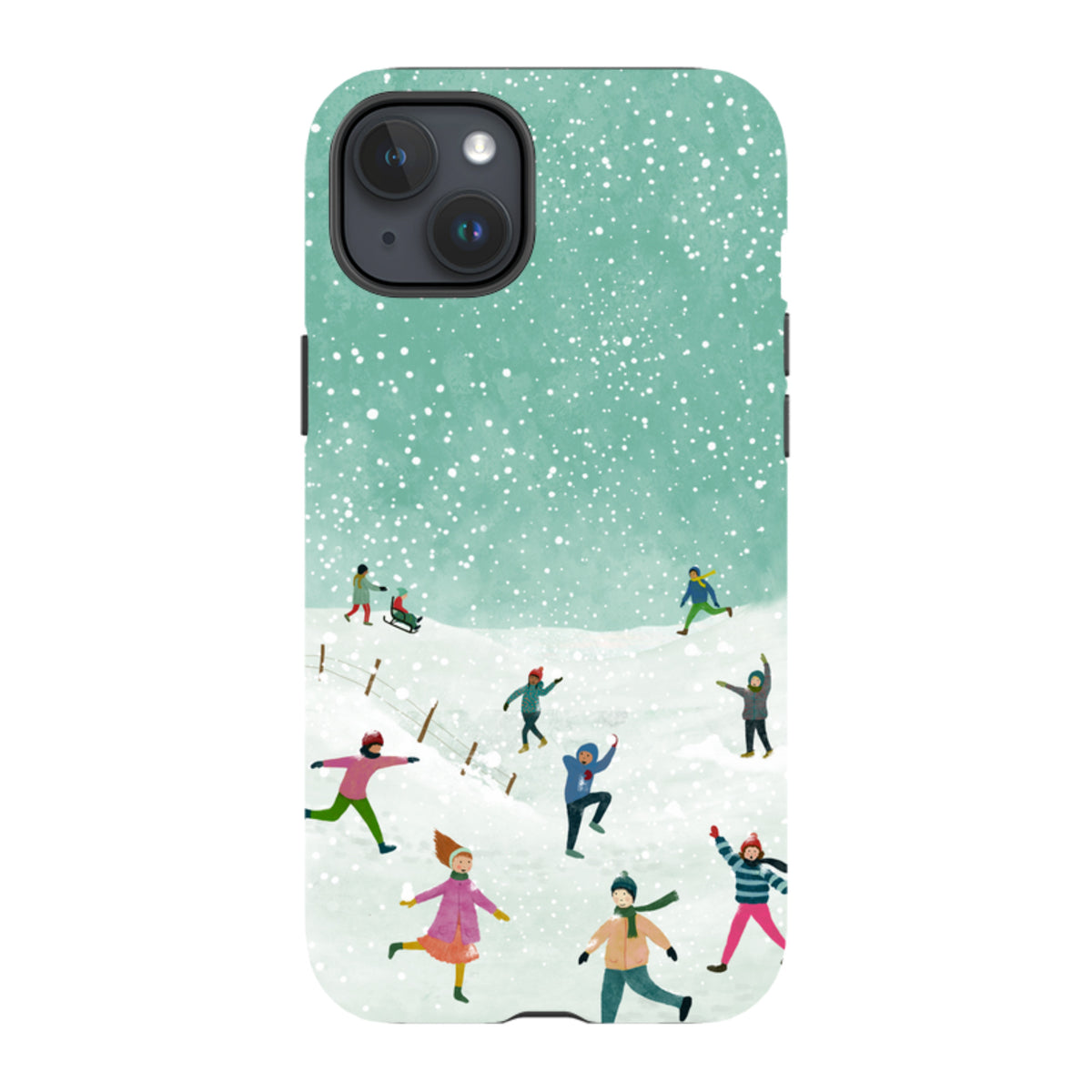 iPhone MagSafe Tough Case -  Snowball Fight By Katherine Quinn