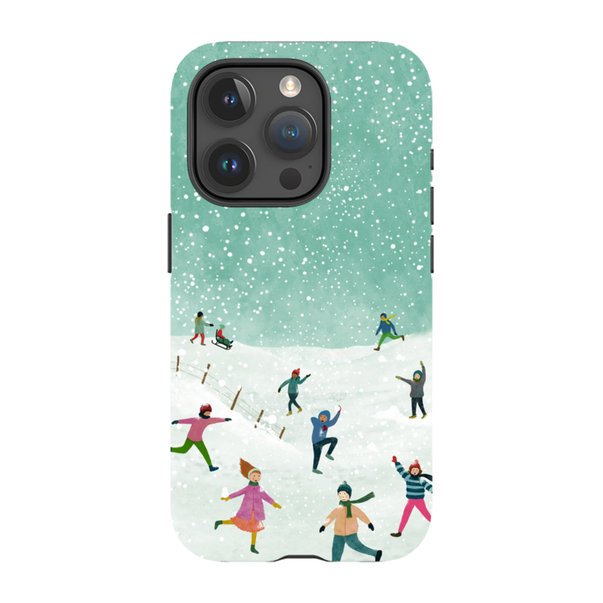 iPhone MagSafe Tough Case -  Snowball Fight By Katherine Quinn