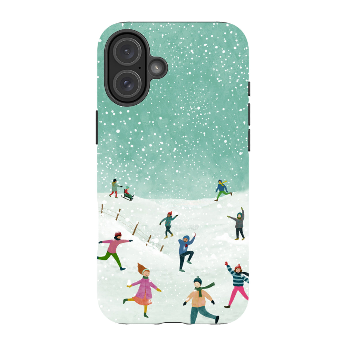 iPhone MagSafe Tough Case -  Snowball Fight By Katherine Quinn