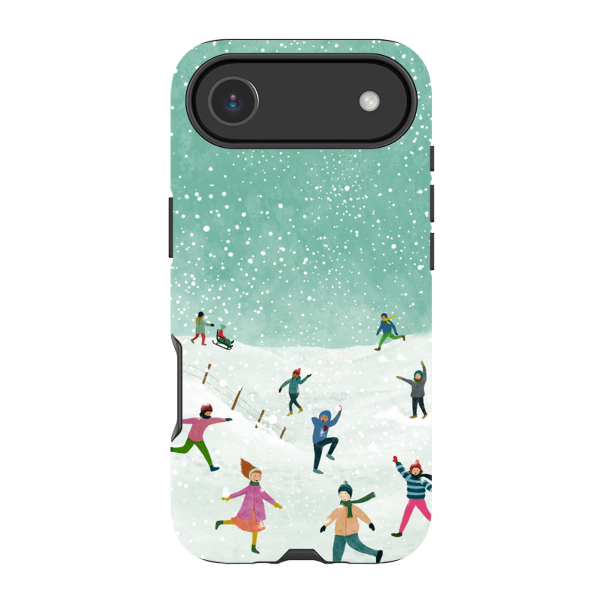 iPhone MagSafe Tough Case -  Snowball Fight By Katherine Quinn