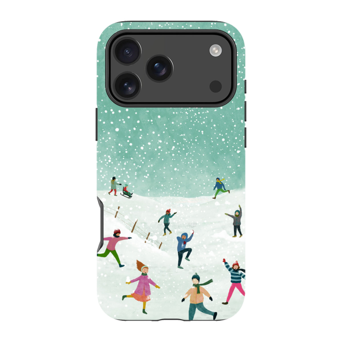 iPhone MagSafe Tough Case -  Snowball Fight By Katherine Quinn