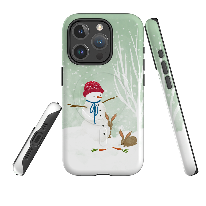 iPhone MagSafe Tough Case -  Snowman By Katherine Quinn