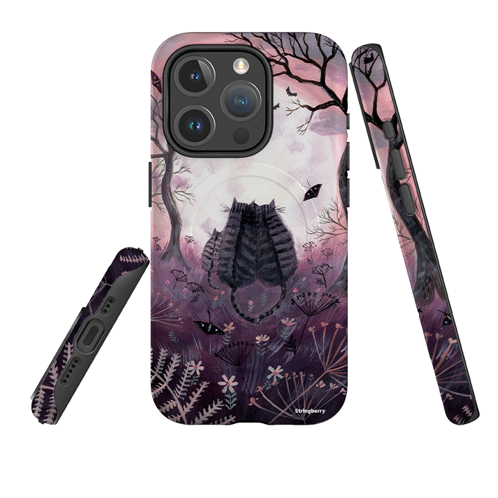 iPhone MagSafe Tough Case - Spooky Cats By Mary Stubberfield