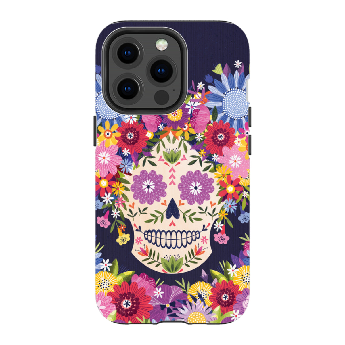 iPhone MagSafe Tough Case -  Sugar Skull Blue By Ali Brookes