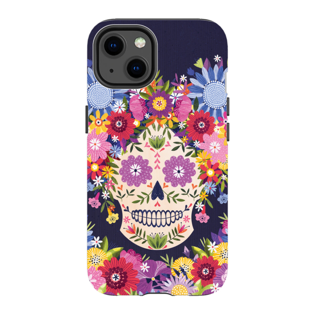 iPhone MagSafe Tough Case -  Sugar Skull Blue By Ali Brookes