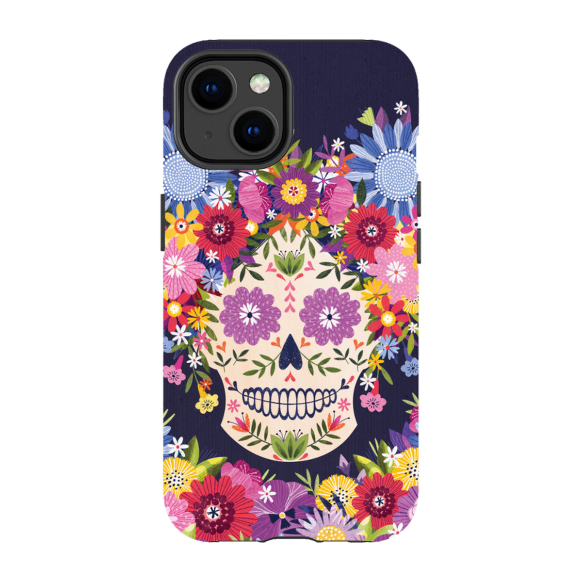 iPhone MagSafe Tough Case -  Sugar Skull Blue By Ali Brookes