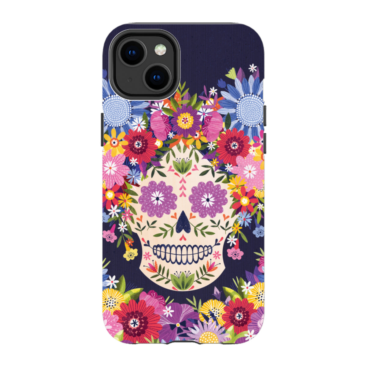 iPhone MagSafe Tough Case -  Sugar Skull Blue By Ali Brookes