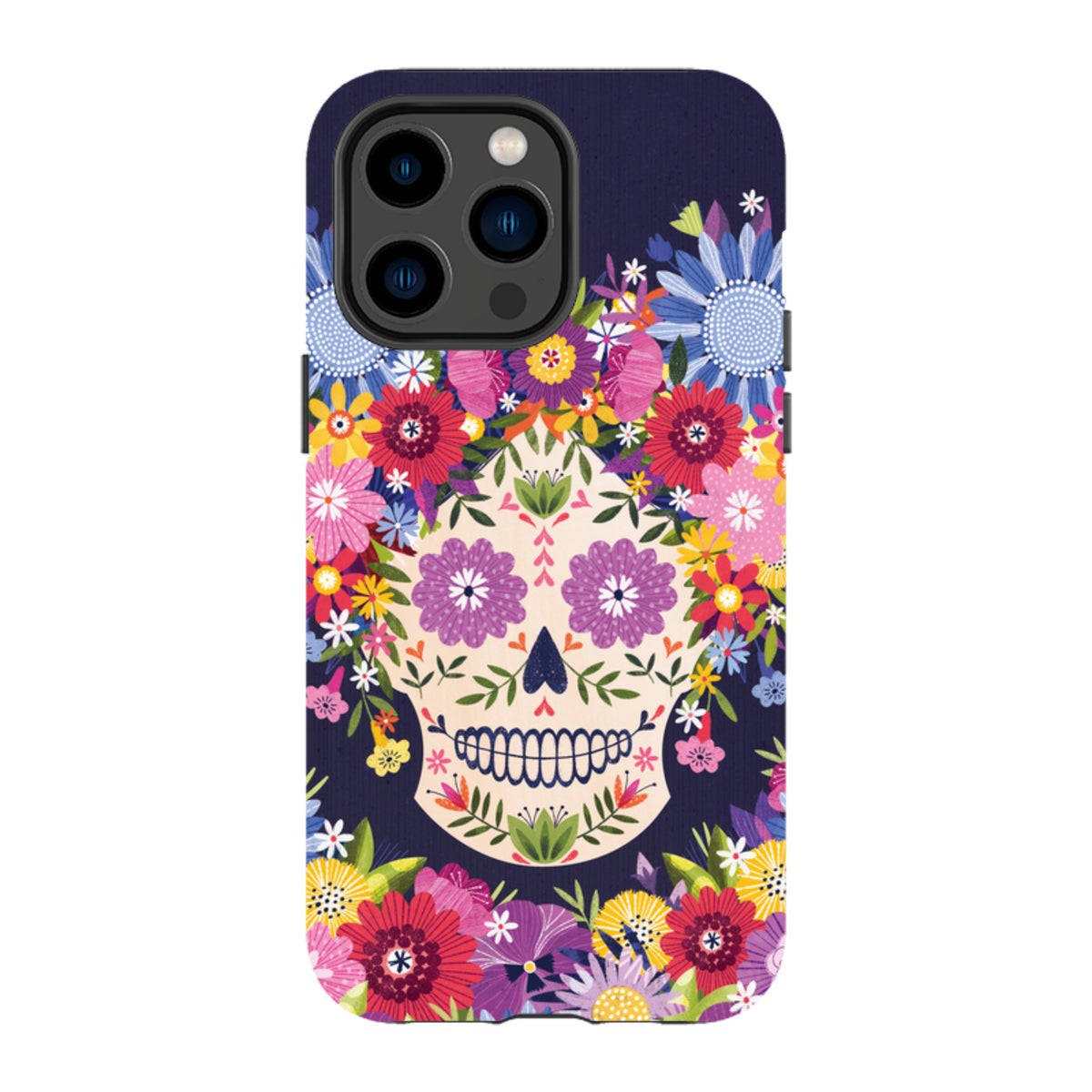 iPhone MagSafe Tough Case -  Sugar Skull Blue By Ali Brookes