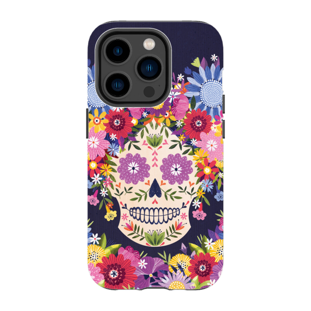 iPhone MagSafe Tough Case -  Sugar Skull Blue By Ali Brookes