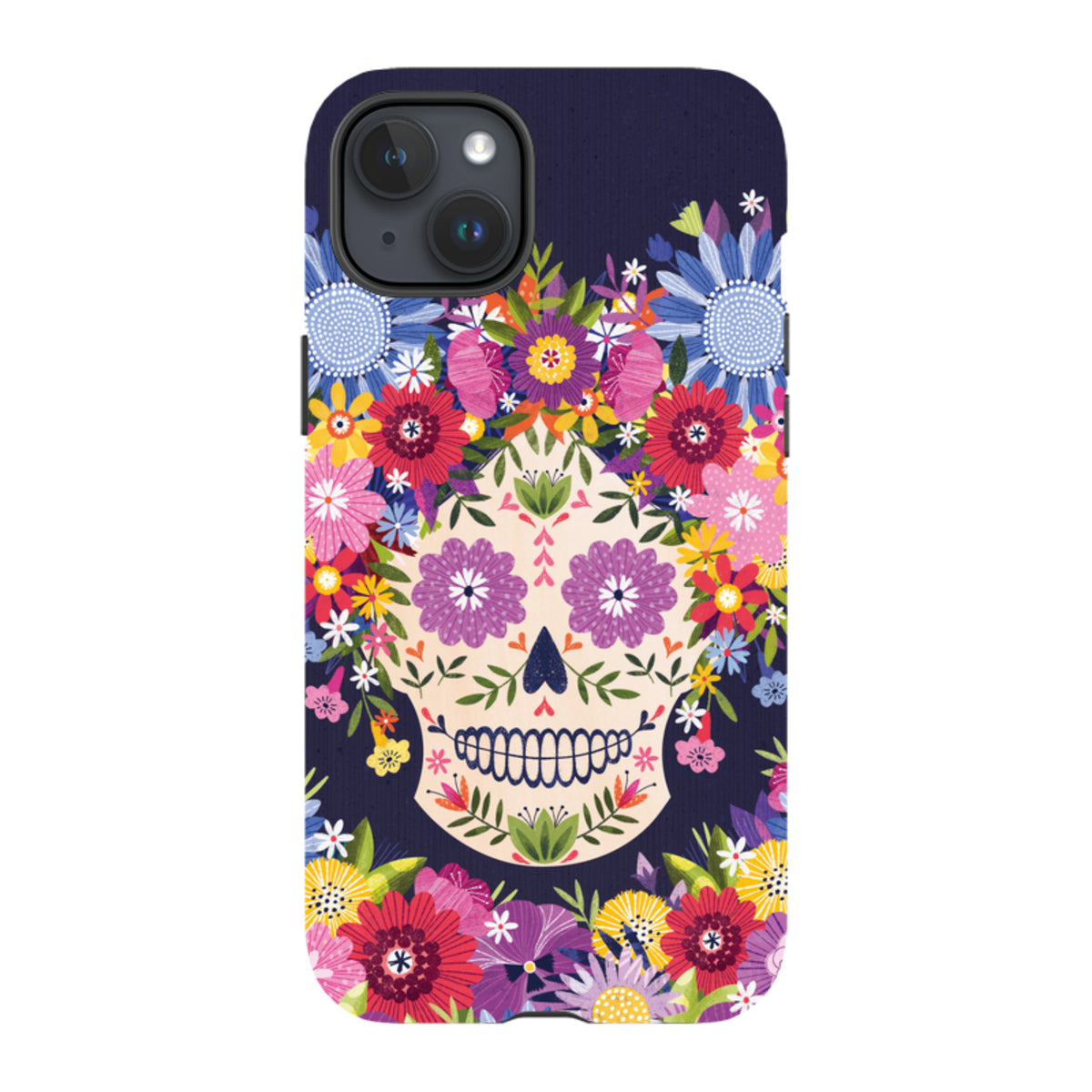 iPhone MagSafe Tough Case -  Sugar Skull Blue By Ali Brookes