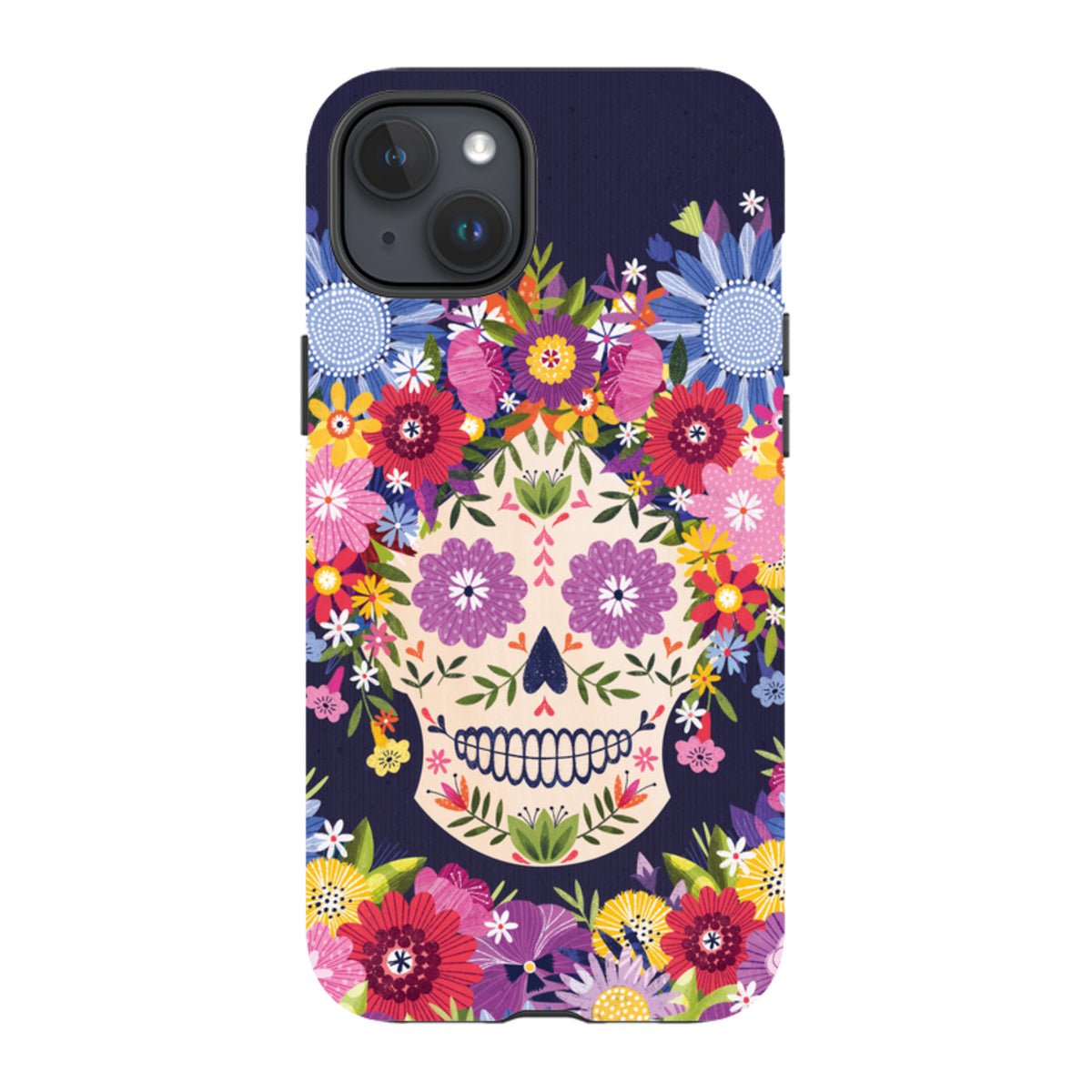 iPhone MagSafe Tough Case -  Sugar Skull Blue By Ali Brookes