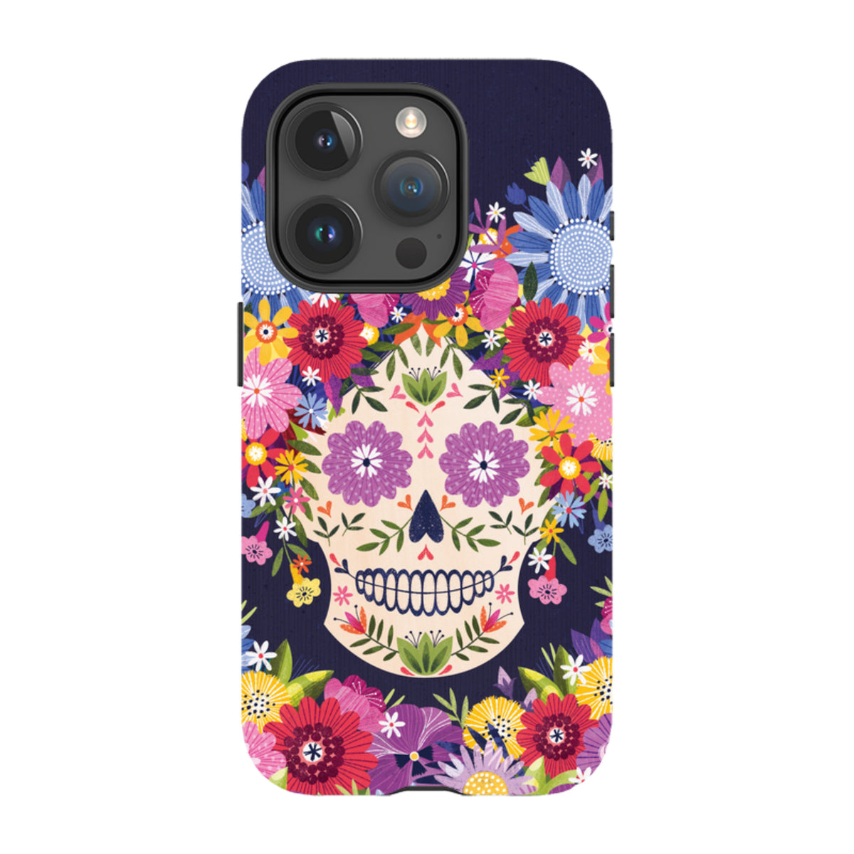 iPhone MagSafe Tough Case -  Sugar Skull Blue By Ali Brookes