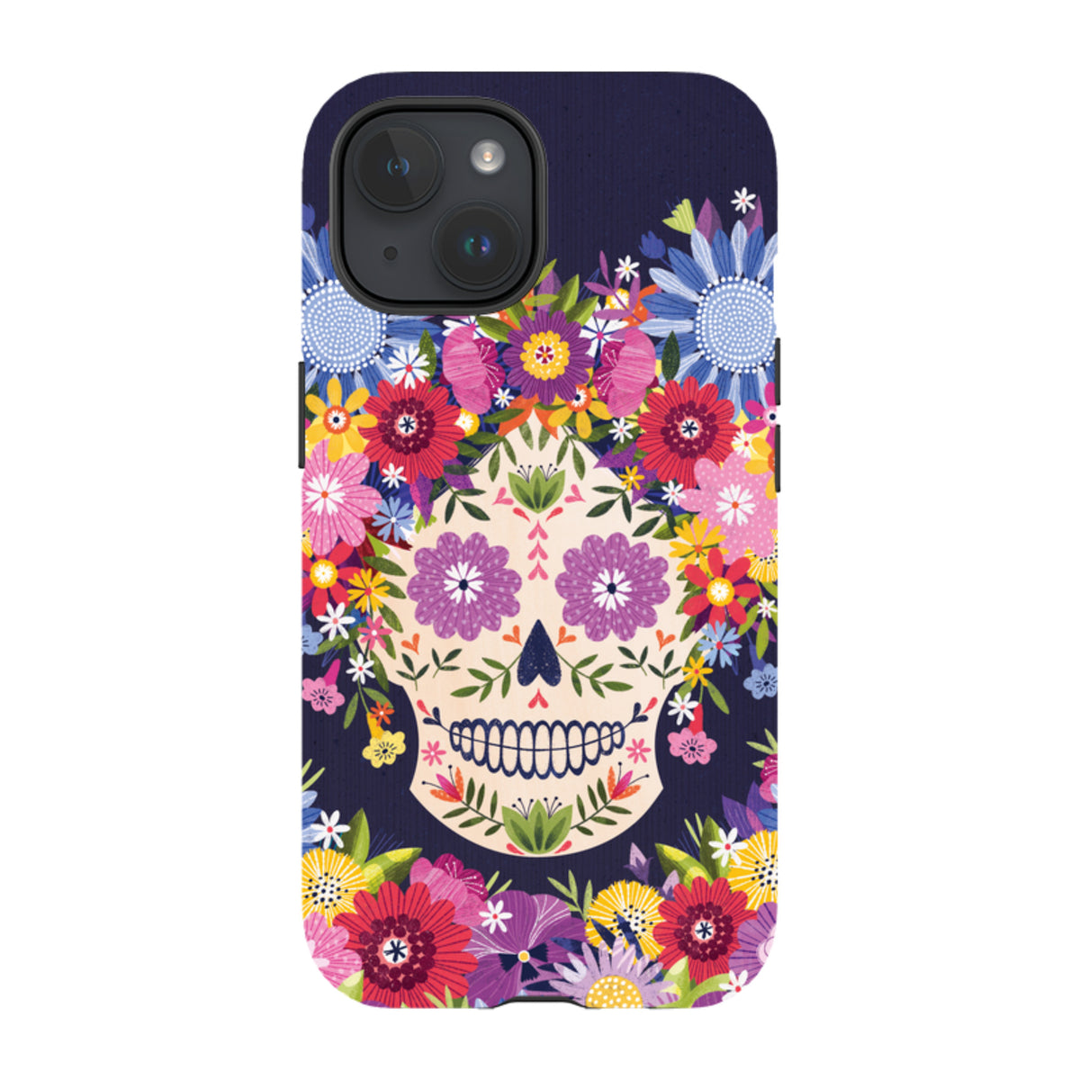 iPhone MagSafe Tough Case -  Sugar Skull Blue By Ali Brookes