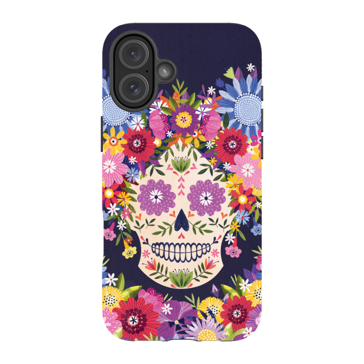 iPhone MagSafe Tough Case -  Sugar Skull Blue By Ali Brookes