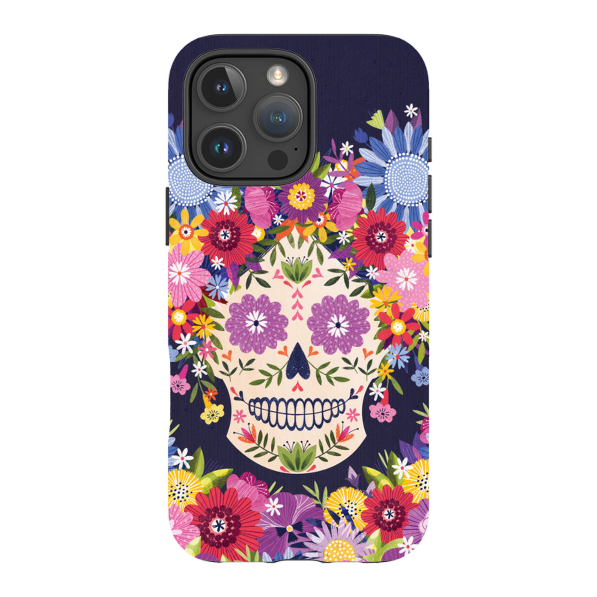 iPhone MagSafe Tough Case -  Sugar Skull Blue By Ali Brookes