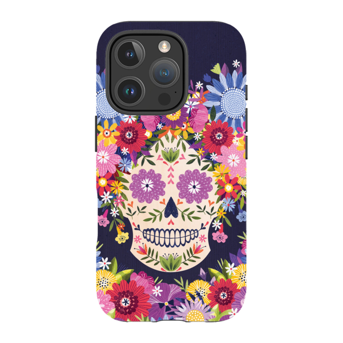 iPhone MagSafe Tough Case -  Sugar Skull Blue By Ali Brookes