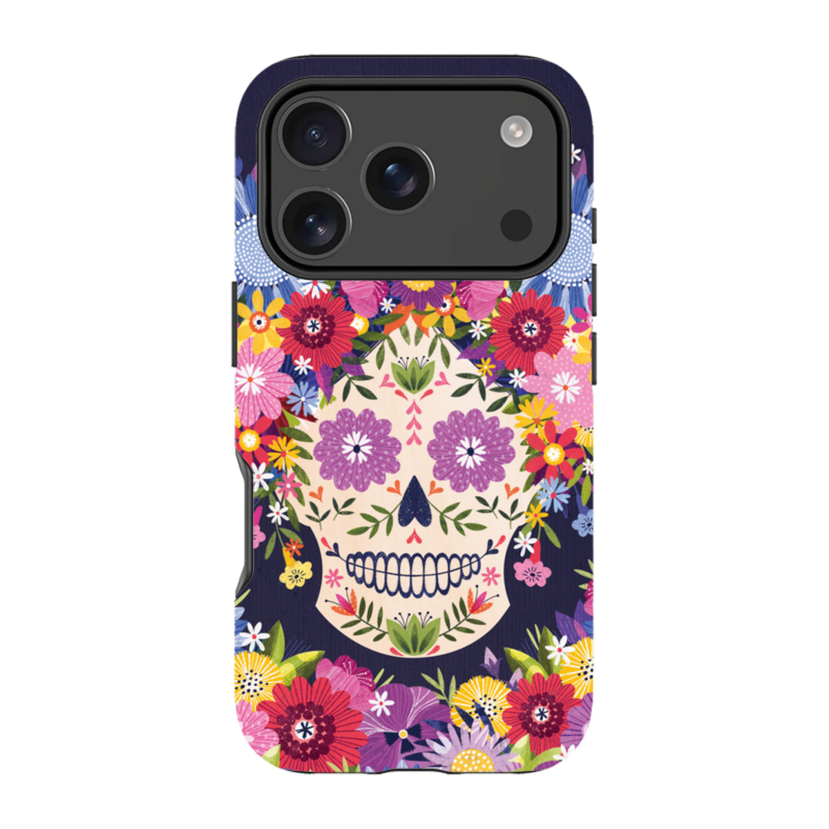 iPhone MagSafe Tough Case -  Sugar Skull Blue By Ali Brookes