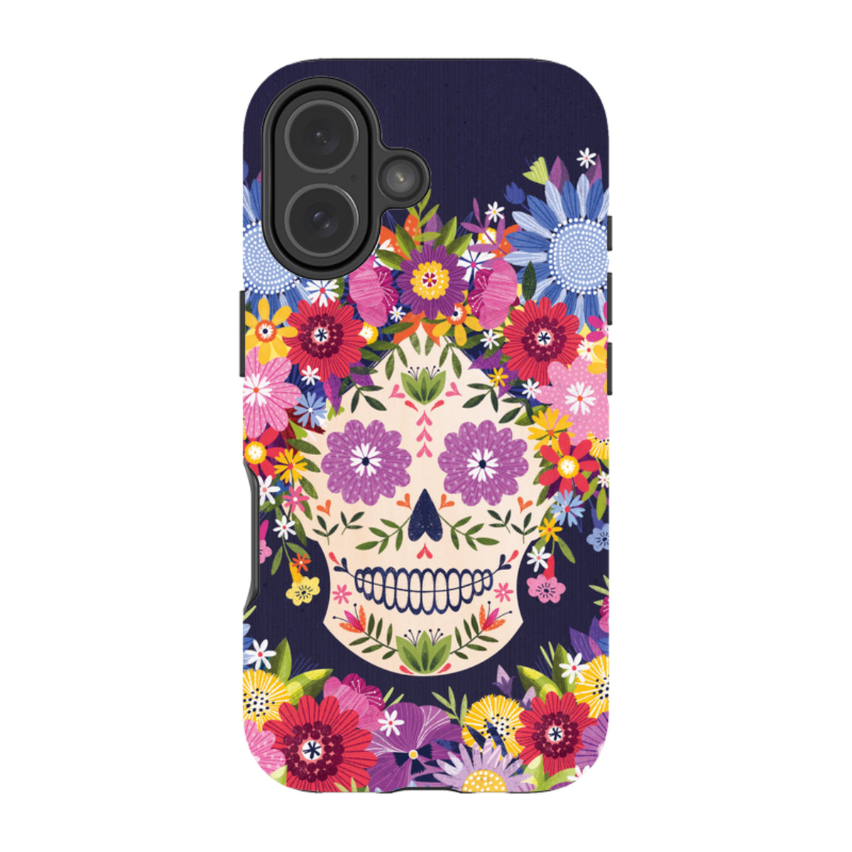 iPhone MagSafe Tough Case -  Sugar Skull Blue By Ali Brookes