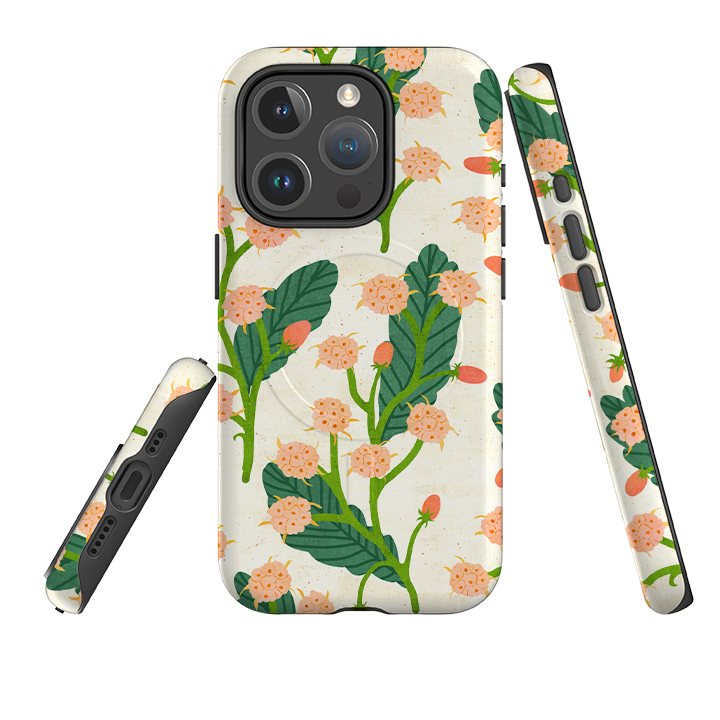 iPhone MagSafe Tough Case - Summer Seeds Cream By Katherine Quinn