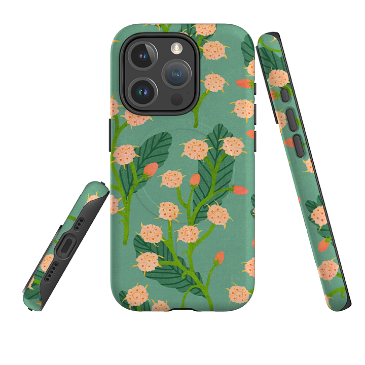 iPhone MagSafe Tough Case - Summer Seeds Teal By Katherine Quinn