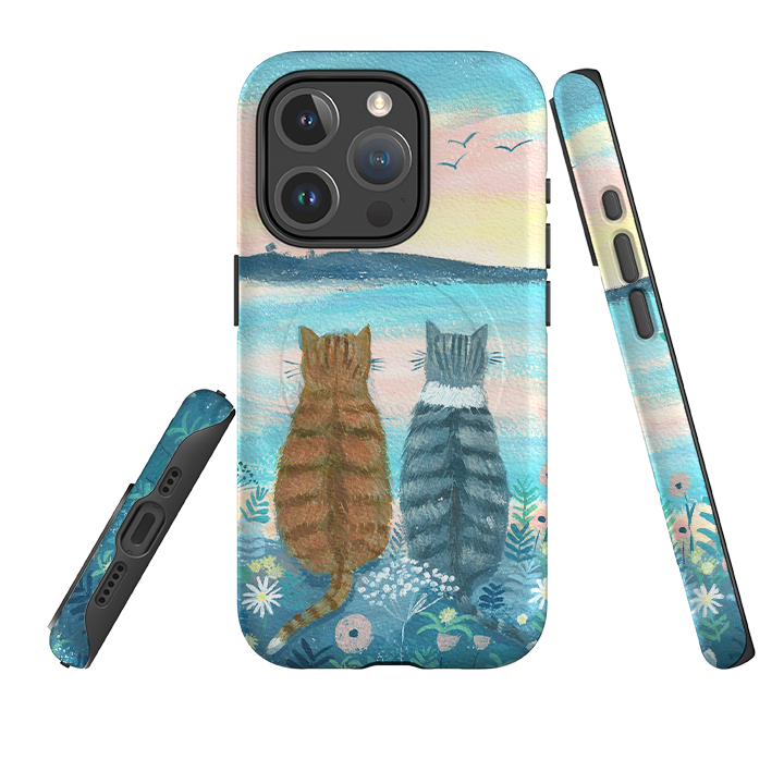 iPhone MagSafe Tough Case - Sunset Cats 2 By Mary Stubberfield