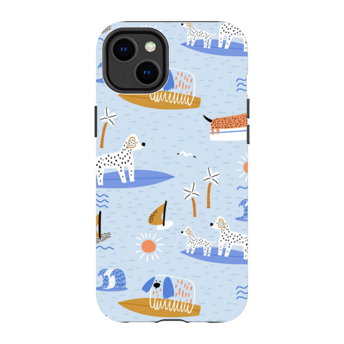 iPhone MagSafe Tough Case - Surfing Dogs