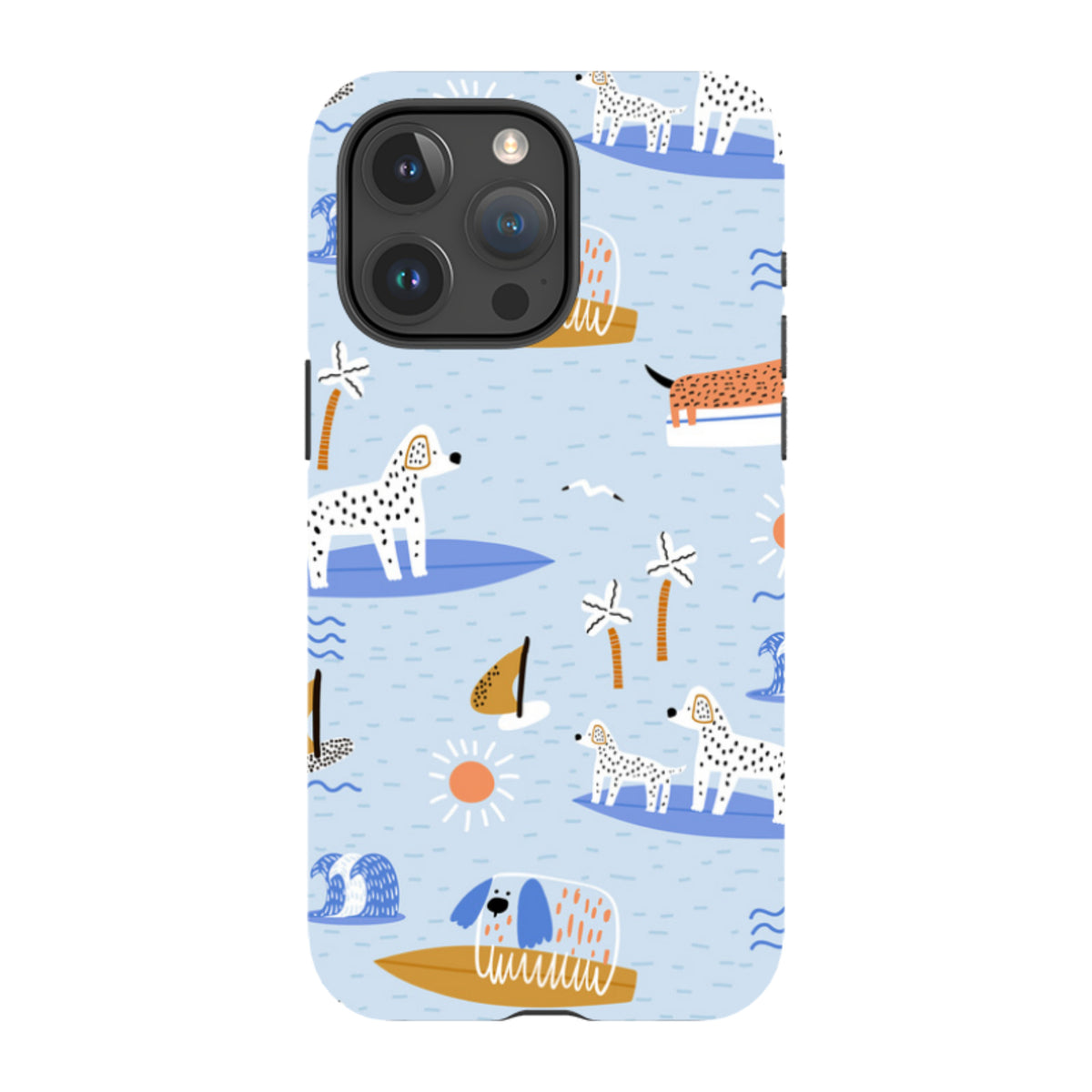 iPhone MagSafe Tough Case - Surfing Dogs