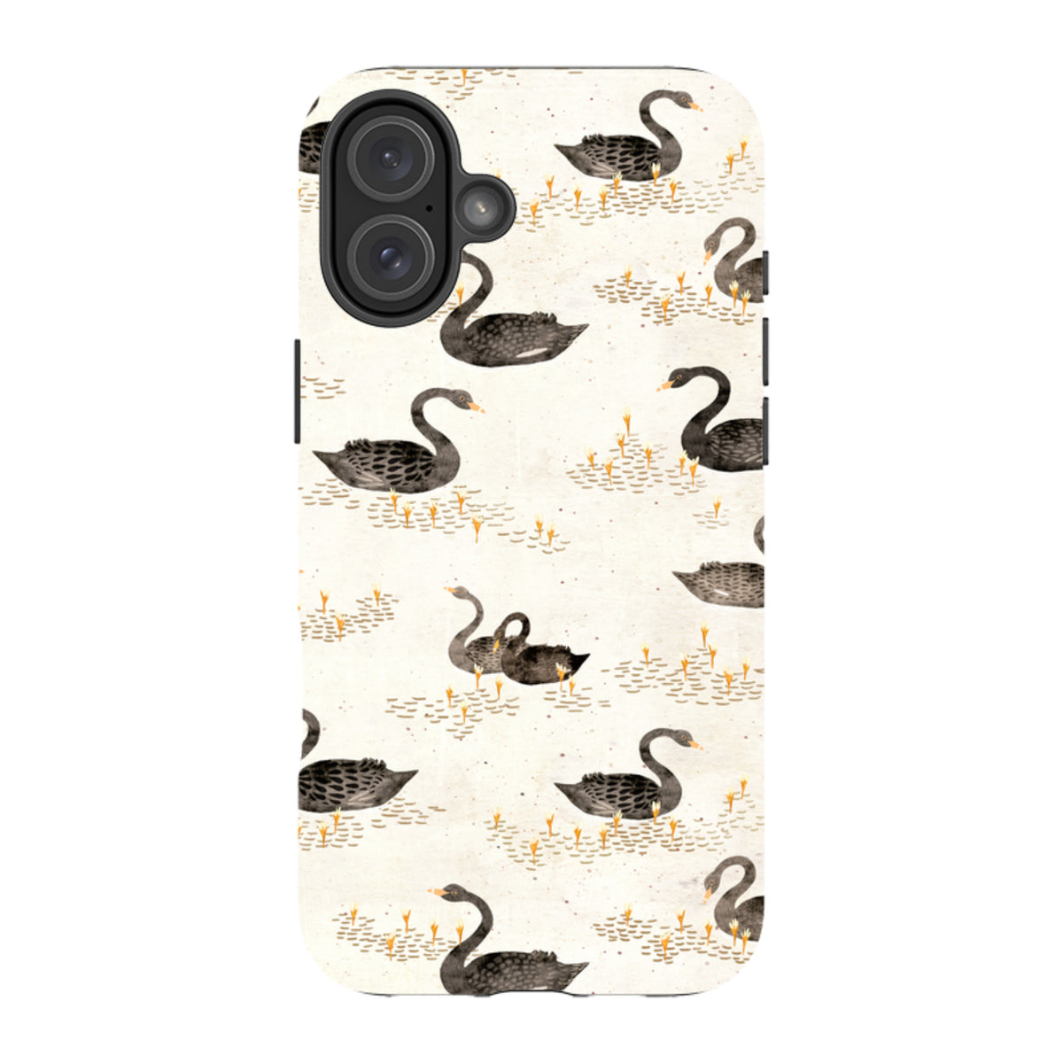 iPhone MagSafe Tough Case - Swans Cream By Katherine Quinn
