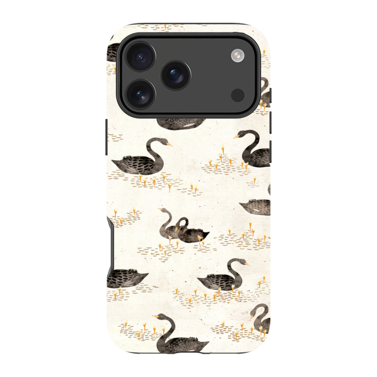 iPhone MagSafe Tough Case - Swans Cream By Katherine Quinn