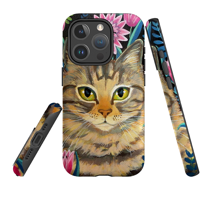 iPhone MagSafe Tough Case - Tabby Cat By Mary Stubberfield
