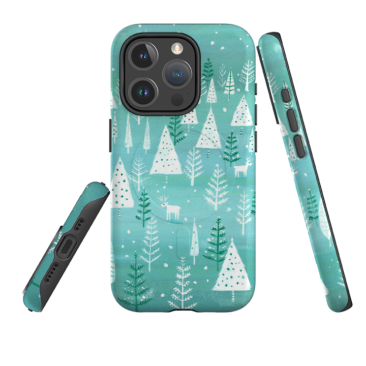 iPhone MagSafe Tough Case - Teal Tundra By Mary Stubberfield