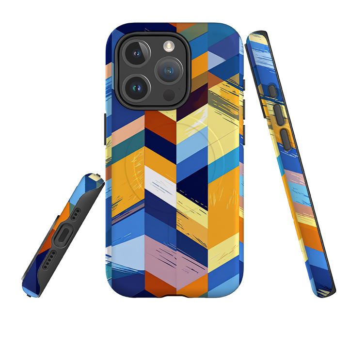 iPhone MagSafe Tough Case - Technicolour Stripes