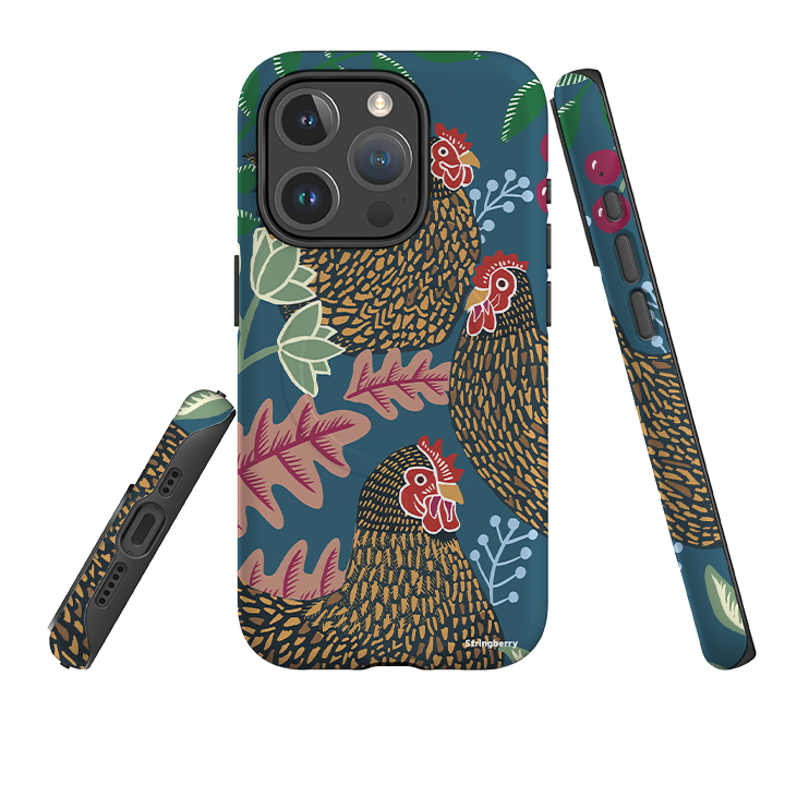 iPhone MagSafe Tough Case -  Three French Hens By Kate Heiss