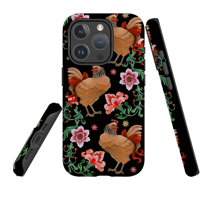 iPhone MagSafe Tough Case - Three French Hens By Maria Matos