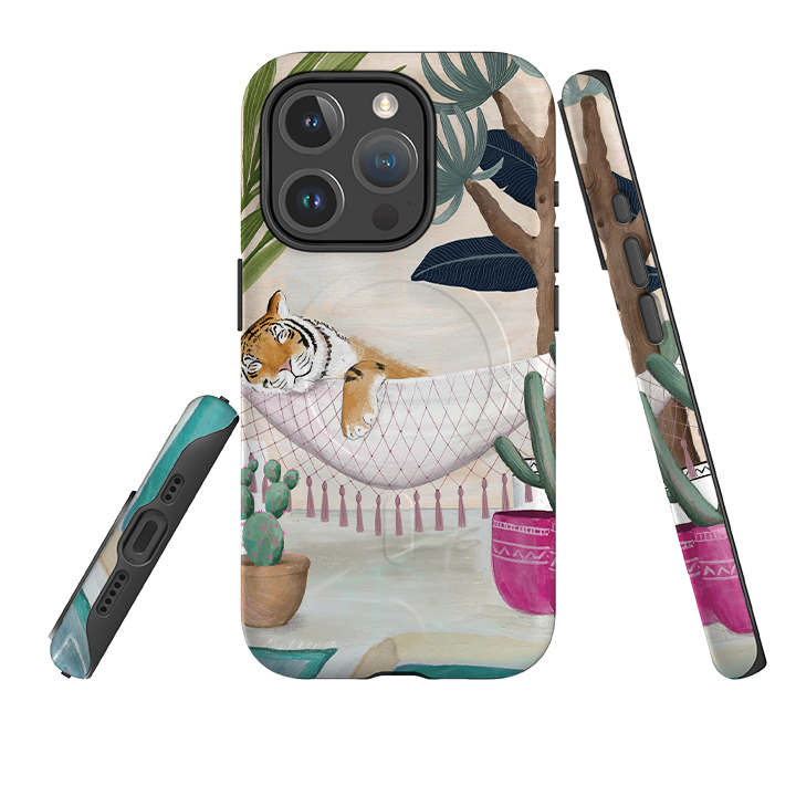 iPhone MagSafe Tough Case - Tiger Hammock By Bex Parkin
