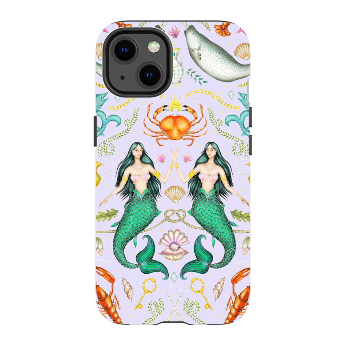 iPhone MagSafe Tough Case - Tritons Treasure Lilac By Catherine Rowe